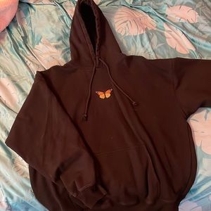 Brandy Melville Butterfly hoodie (BLACK)
